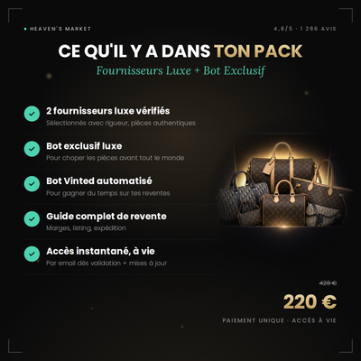 Fournisseurs luxe + bot Exclusif