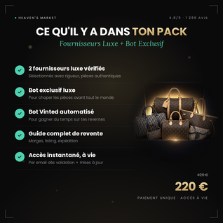 Fournisseurs luxe + bot Exclusif