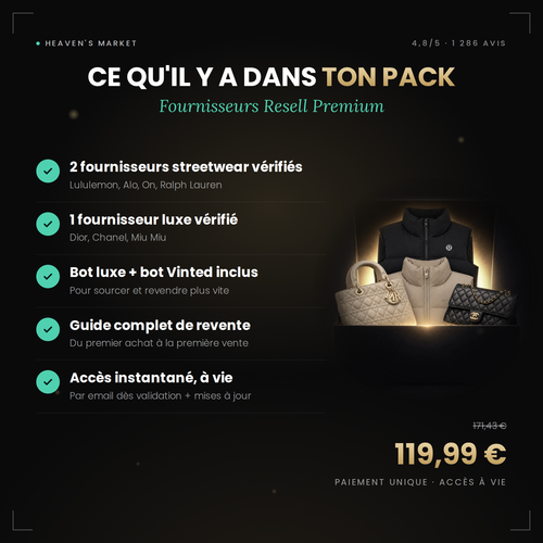 Fournisseurs Resell Premium